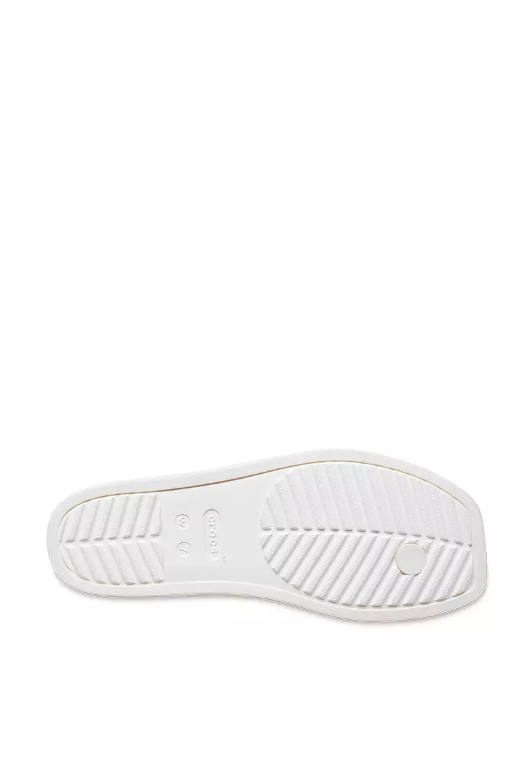 Crocs Women Miami Toe Loop Sandal - Chalk