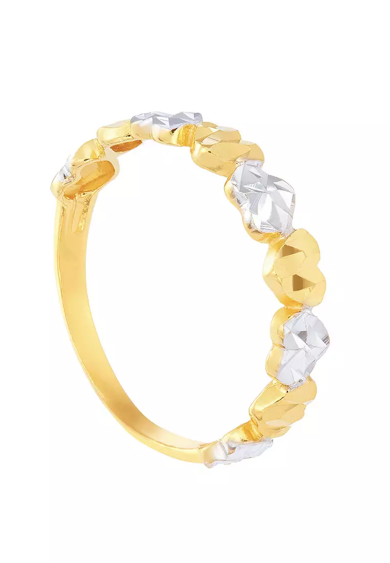 HABIB Cari White and Yellow Gold Ring, 916 Gold