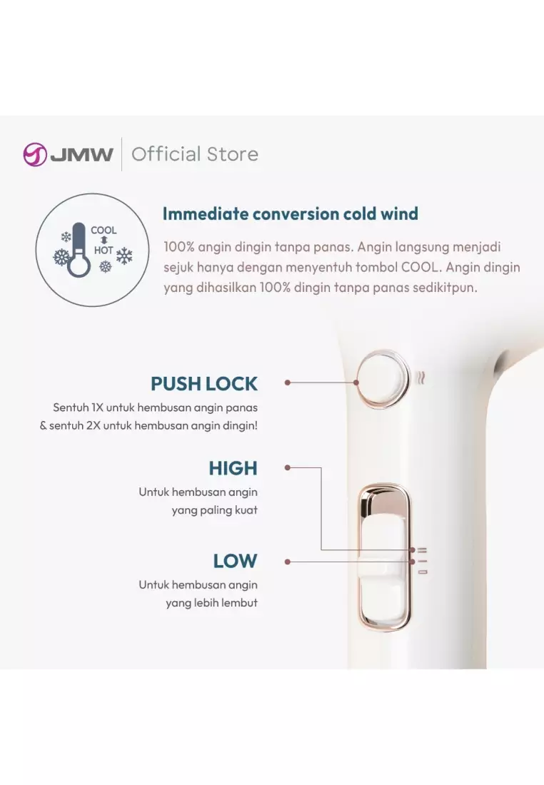 JMW Air-b Hair Dryer / Pengering Rambut - Ocean Grey