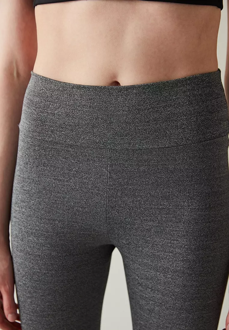 Grey Knotted Detail Leggings