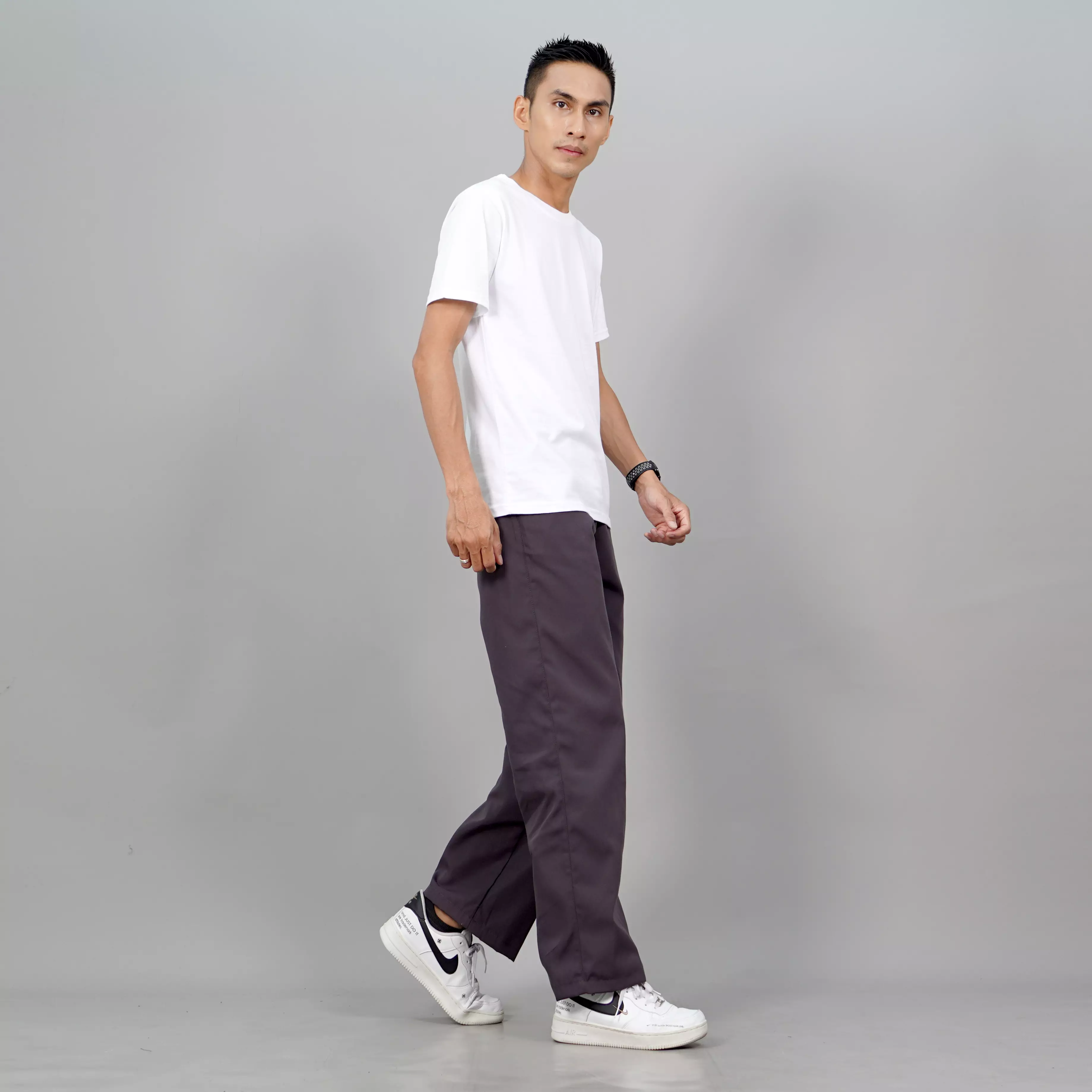  SAM Celana Panjang Pria Celana Loose Pants Pria Baggy Pants - ABU TUA