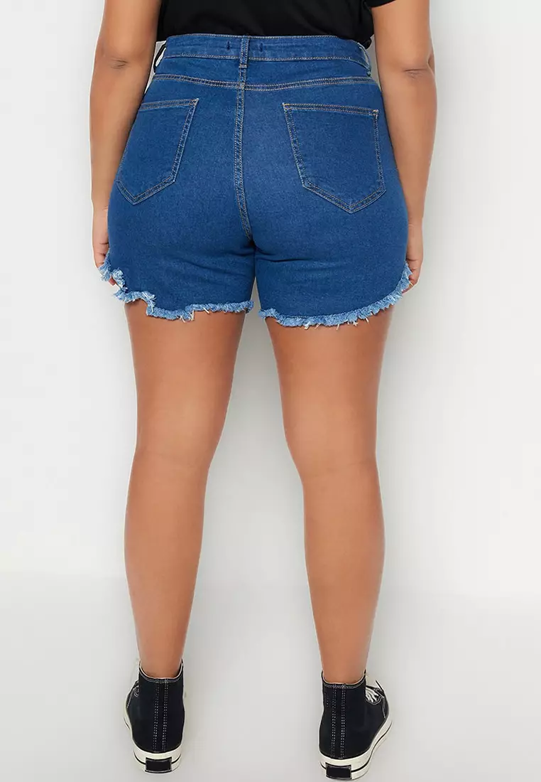 Plus Size Denim Shorts