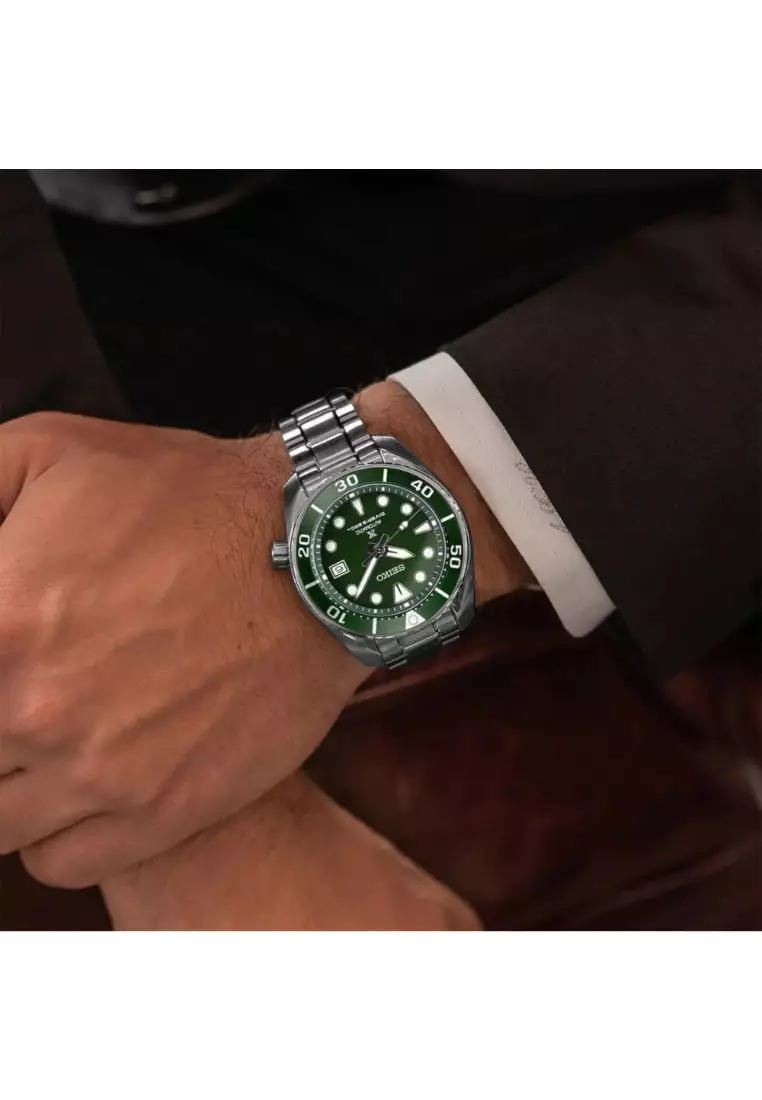 Prospex Sumo SPB103J1 Automatic Diver Men's Watch – Green Dial, Silver Stainless Steel Band