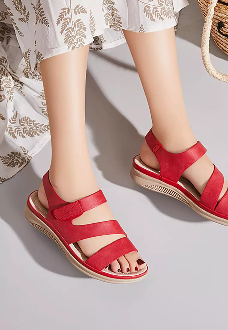 Heel Velcro Strappy Sandals ALM637-3
