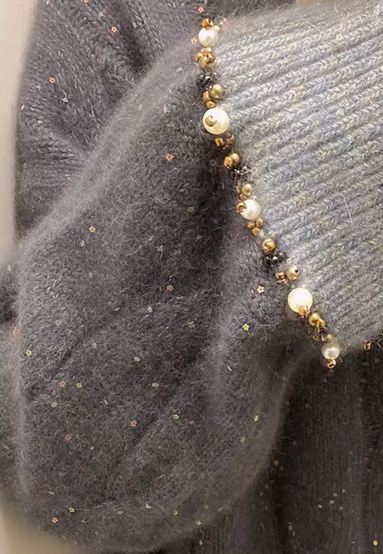 Pearls beaded 2024 gradient jumper