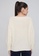 United Colors of Benetton white Boat Neck Sweater 8A06BAADF43410GS_2
