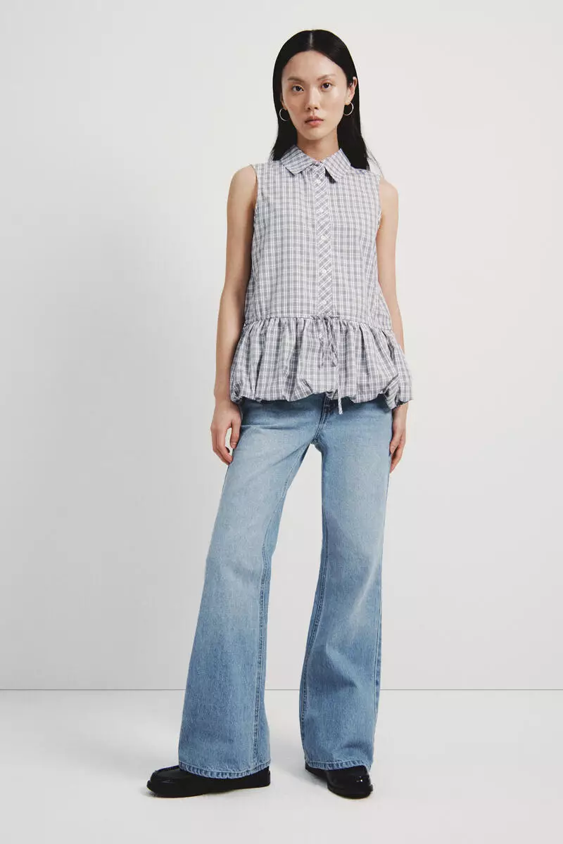 Bubble-hem blouse