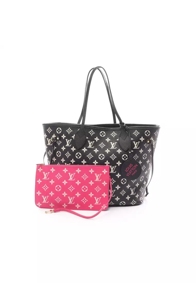 Louis vuitton neverfull white and pink 2025