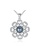 SUNRAIS silver High-grade colored stone silver flower necklace D84EAAC5FF4461GS_1