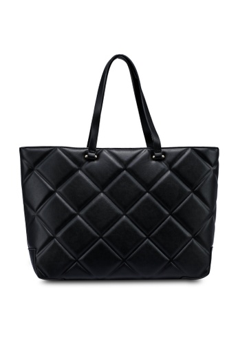 Forever New black Riley Quilted Shopper Tote Bag B172CAC267187CGS_1