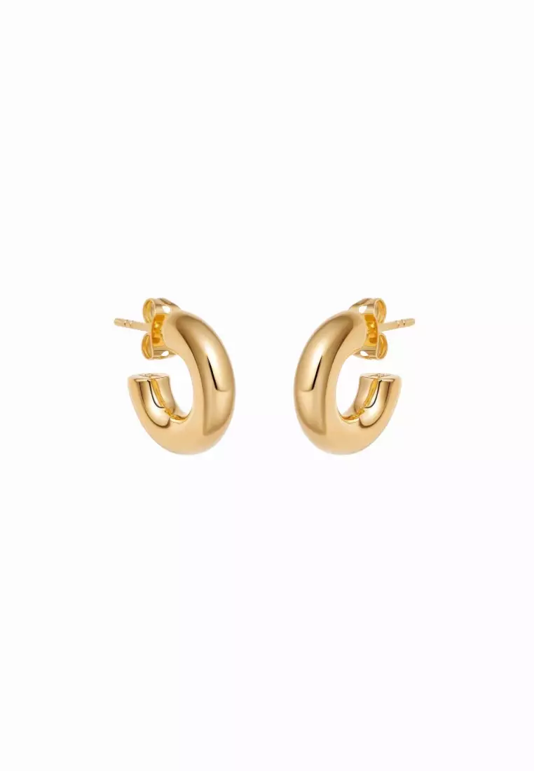 A Metà 18K Gold Huggies Stud Earrings