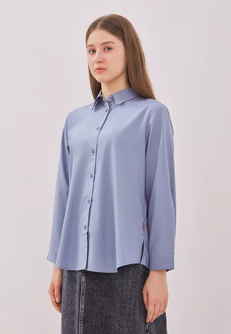 DUST Kemeja Atira Biru (D.116507)