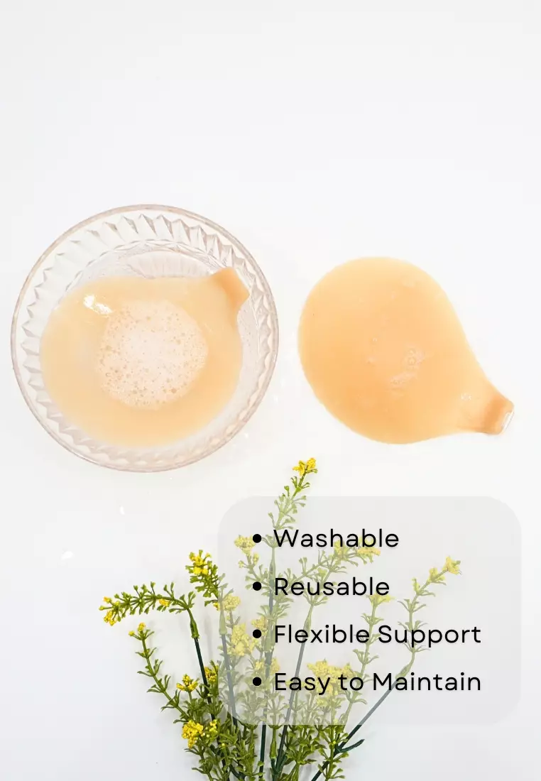 2 Pack Premium Thin Silicone Bra Seamless Invisible Reusable Adhesive Stick on Wedding Bra 隐形聚拢胸胸貼