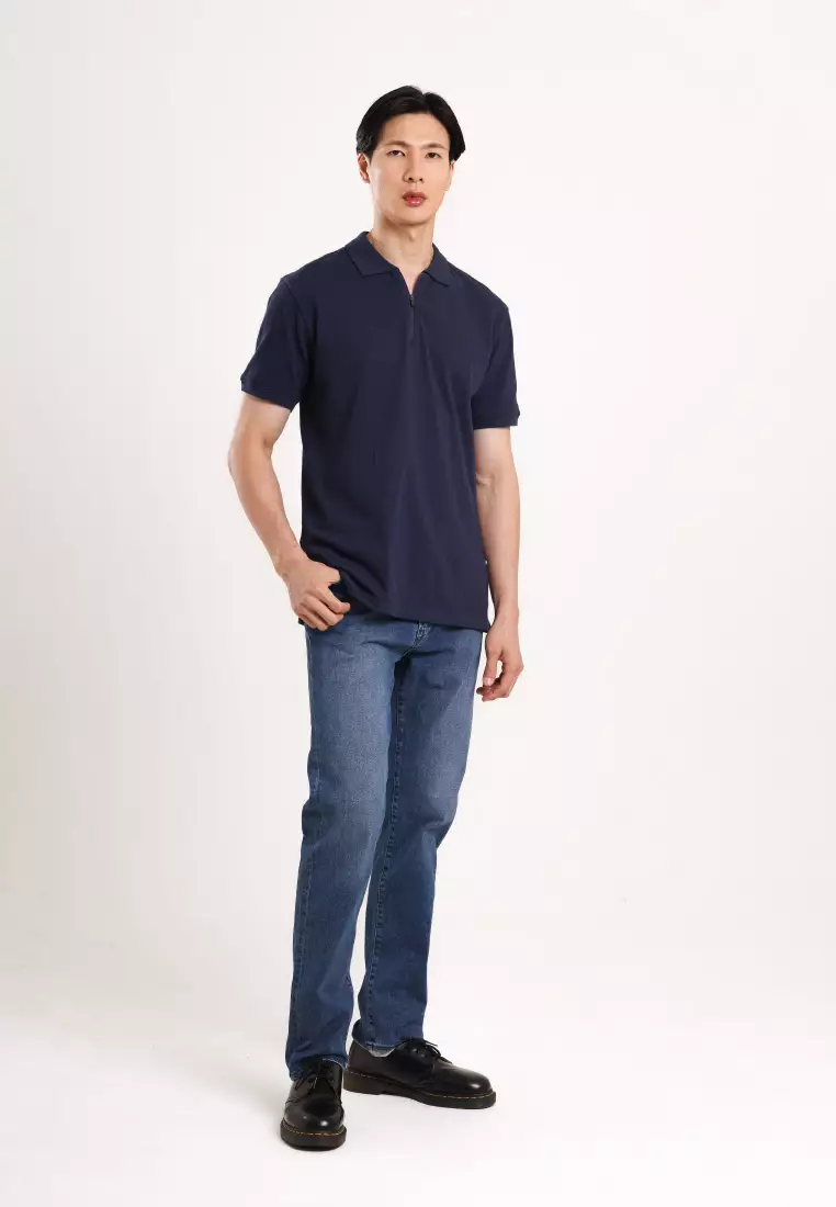 Used 1968 - Rush Kaos Kerah Polo Knit Pria Lengan Pendek