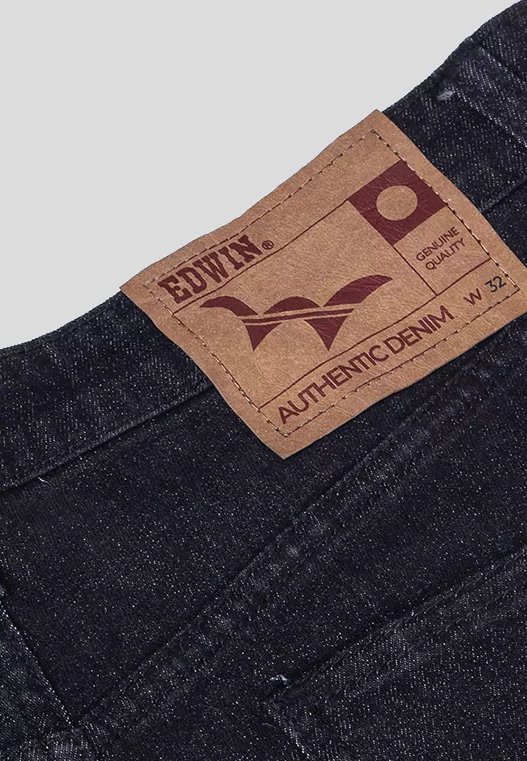 812 SLIM TAPER SLUB STRETCHED JEANS BLACK - Celana Panjang Denim Pria