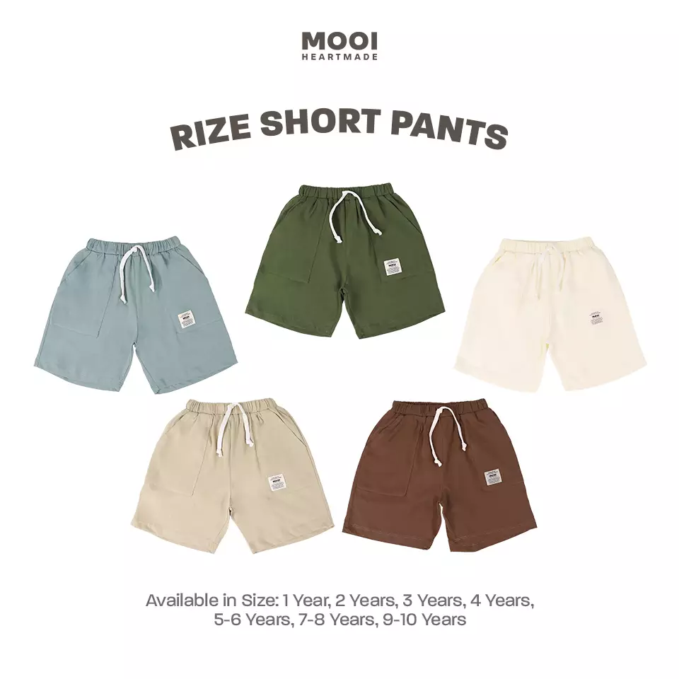 Mooi Celana Pendek Anak Laki-Laki Rize Short Pants - Stone Blue