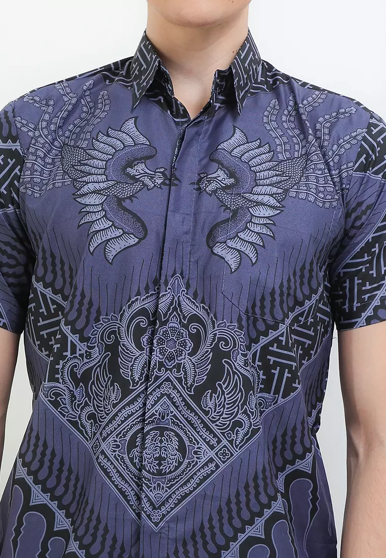 Adhiarja Kemeja Batik Exclusive Premium Pria Casual Modern Lengan Pendek