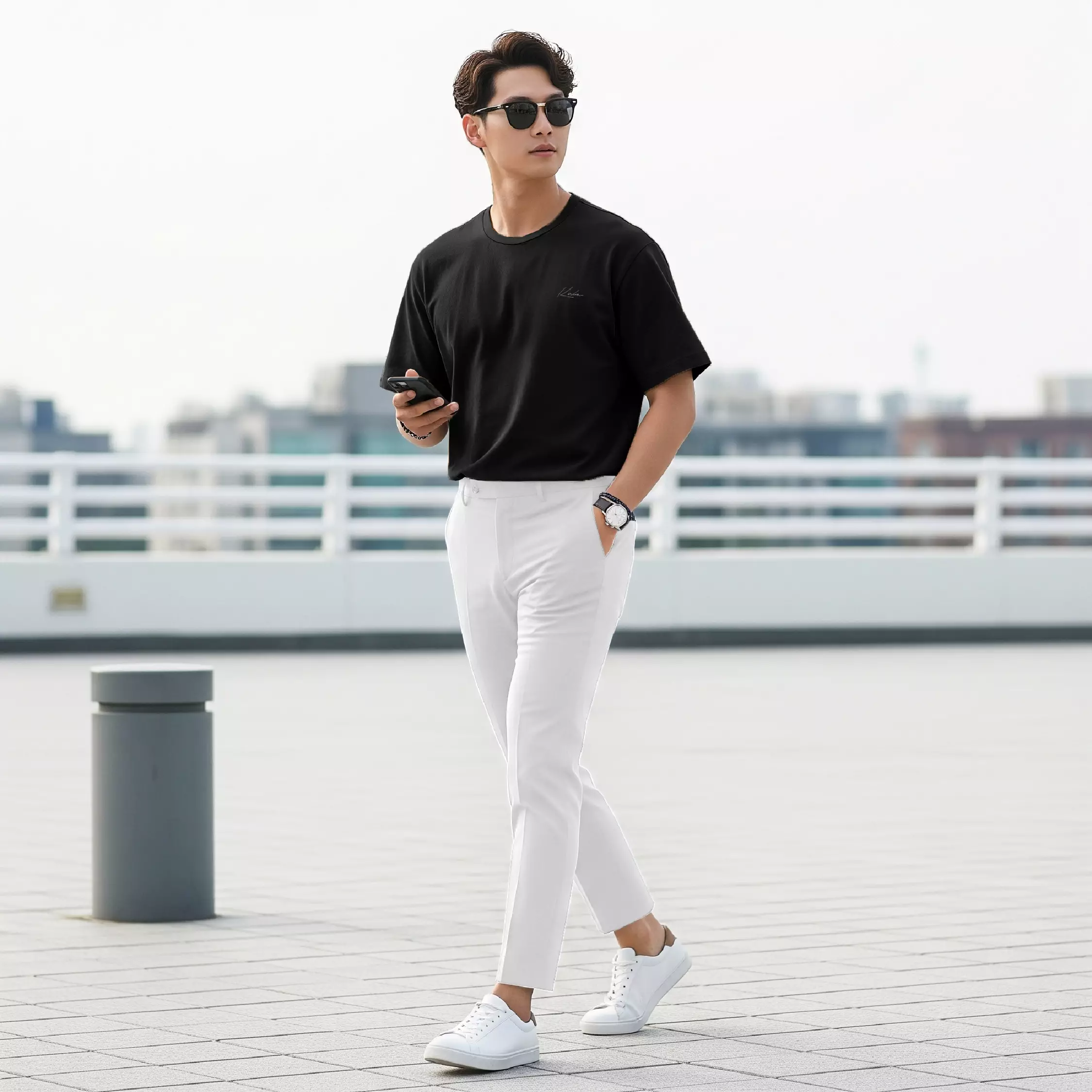 Kale AXELO REGULER BLACK Organic Cotton | T-Shirt Basic