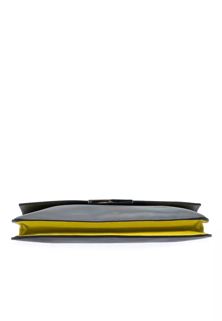Pre-Loved Fendi Bicolor Leather 2jours Envelope Clutch