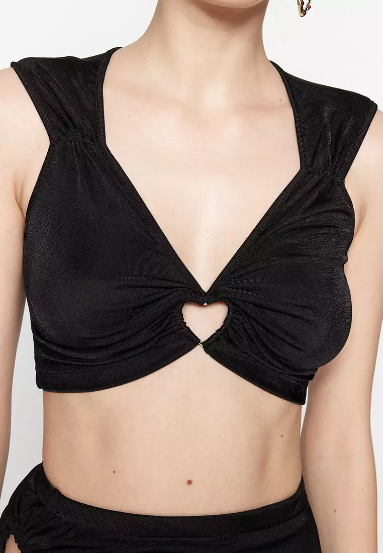 Crop Shimmer Bustier Top