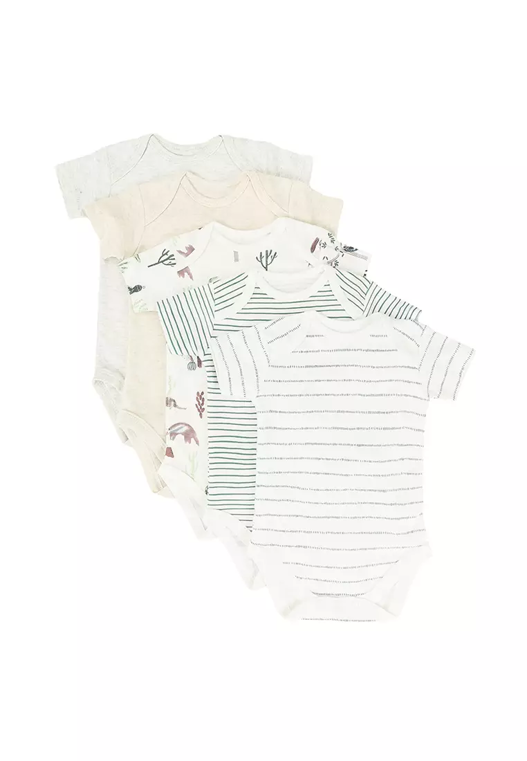 Multi 5-Pack Short-Sleeve Bodysuits