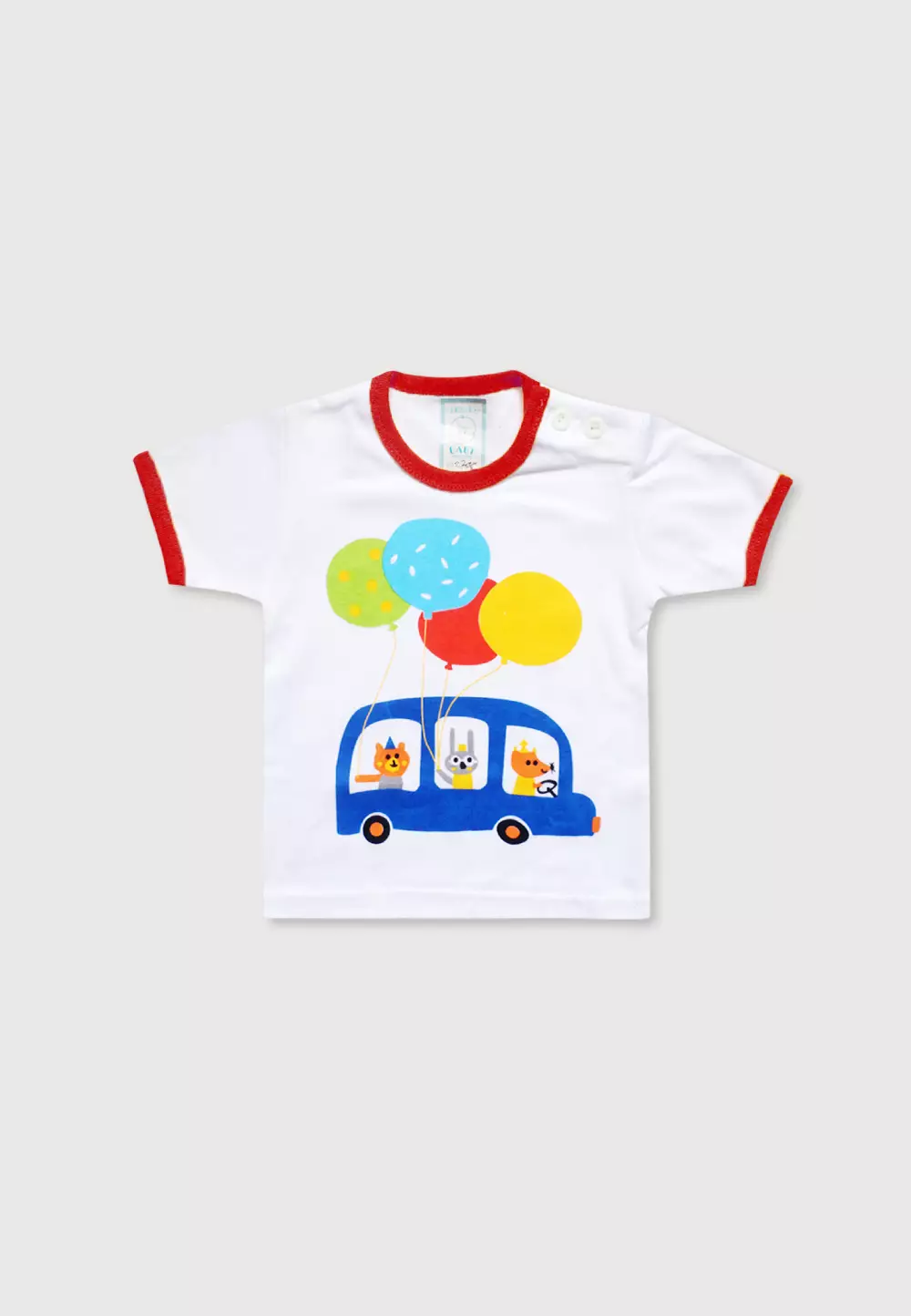 Wakakids Baju Bayi Anak Laki Laki Motif Ballon Setelan Celana Pendek Usia 0 Bulan Hingga 6 Bulan 2785 Merah