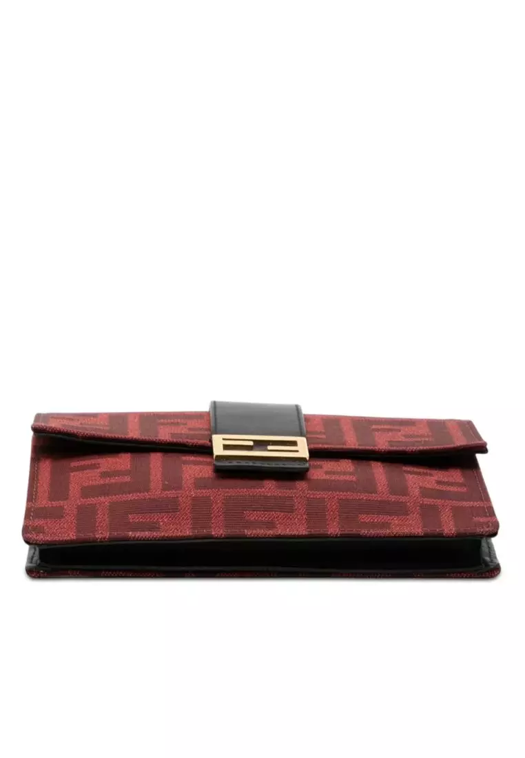 Pre-Loved Fendi Zucca Canvas Convertible Baguette Pouch