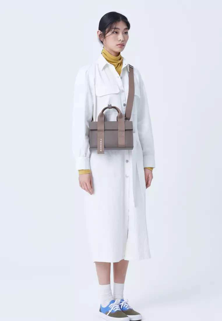 LUDY Vegan Leather Crossbody Bag Taupe