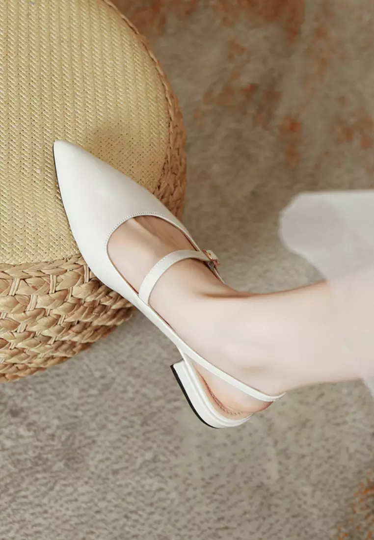 2.5CM Patent Leather Slingback Heel TE578-2