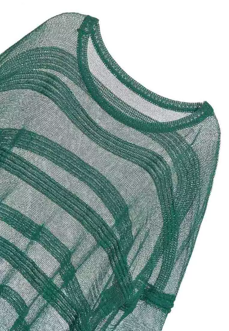 Oversize Translucent Knit Top