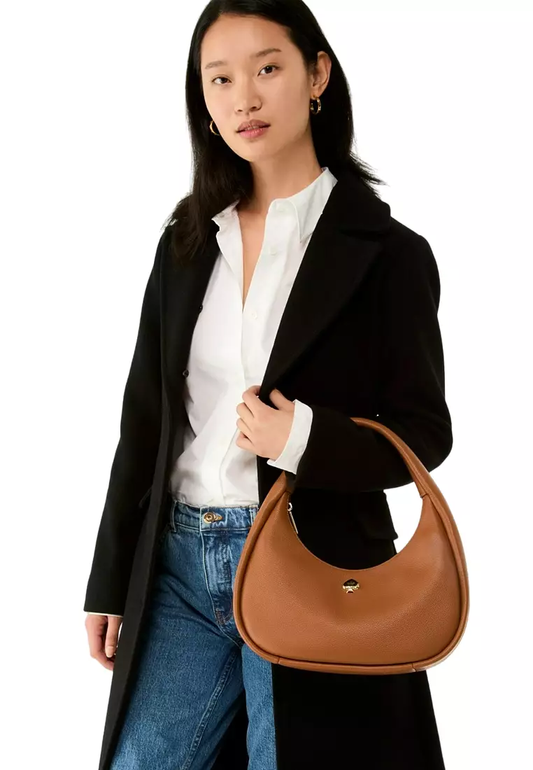Kayla Crescent Shoulder Bag - Brown
