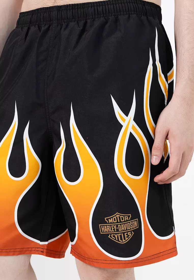 Harley-Davidson® 1980 FX Flames Swim Trunk