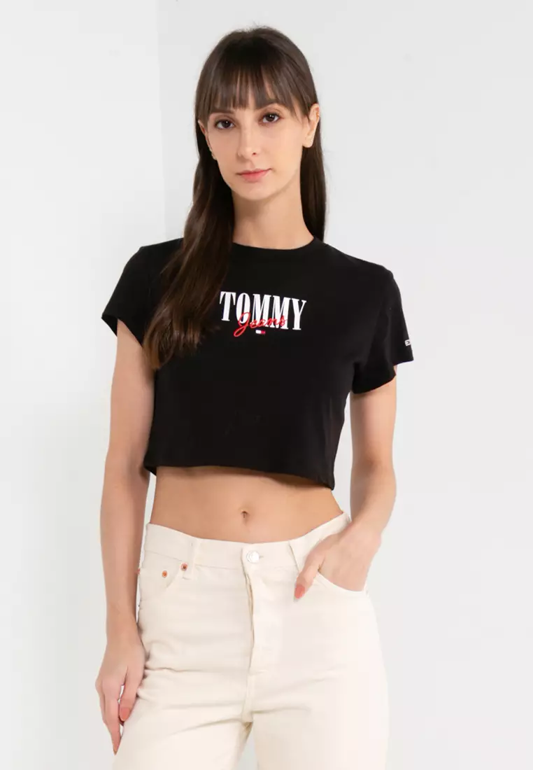 Tommy Hilfiger Pointelle Cropped Fit Polo Shirt - Tommy Jeans 2024, Buy Tommy  Hilfiger Online