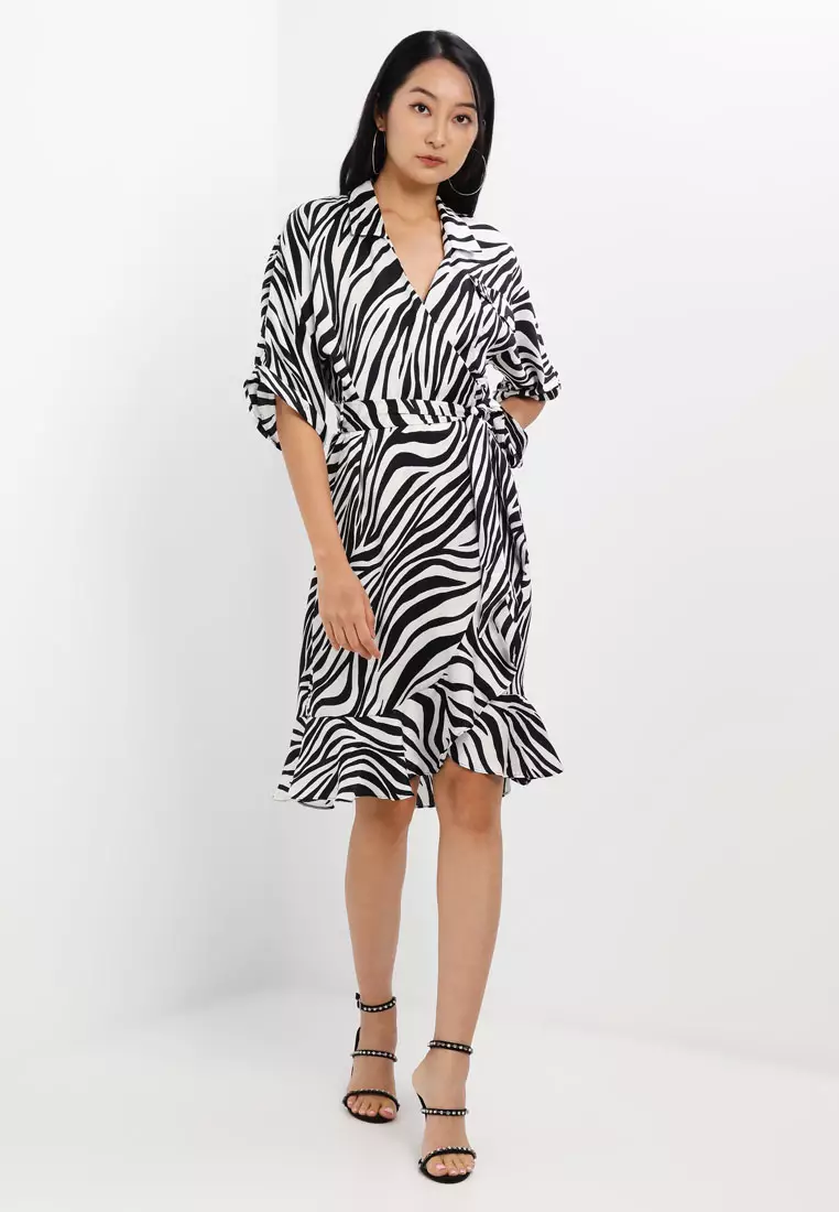 Topshop animal print new arrivals midi shirt dress