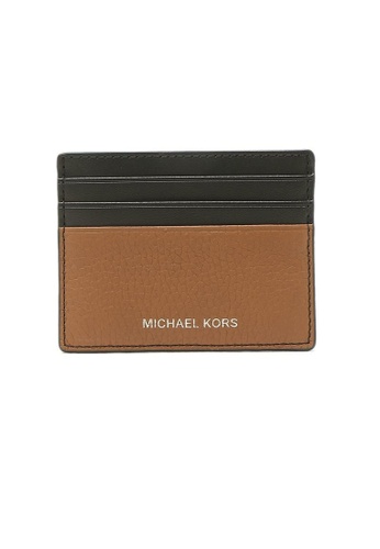 Michael Kors beige Michael Kors Cooper Pebble Leather Tall Card Case 36F9LC0D2L Luggage A2510AC67249BCGS_1