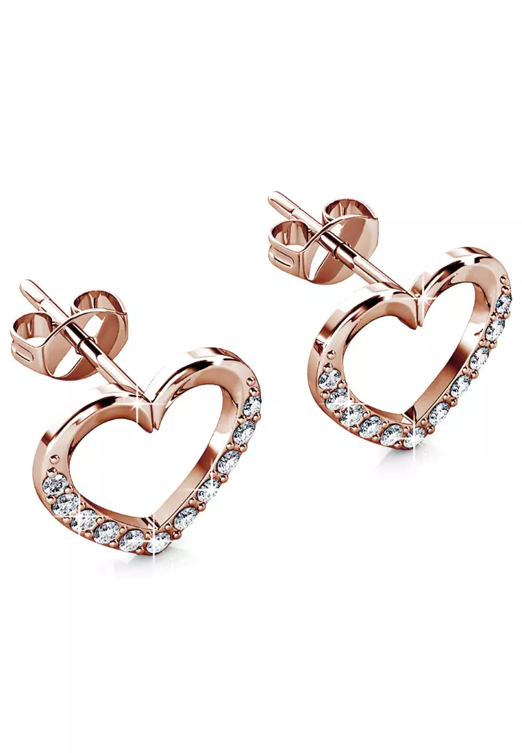 Innocent Heart Stud Earrings Embellished with SWAROVSKI® crystals