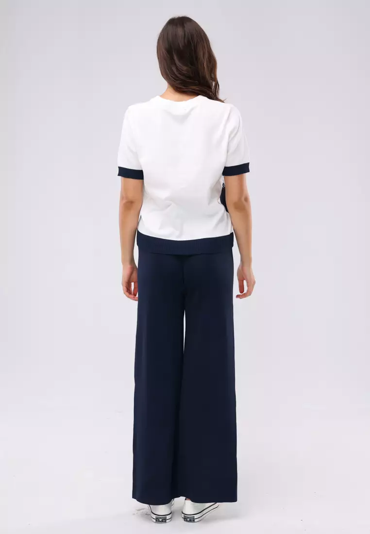 Ladies Knitted 2 In 1 Blouse & Pants