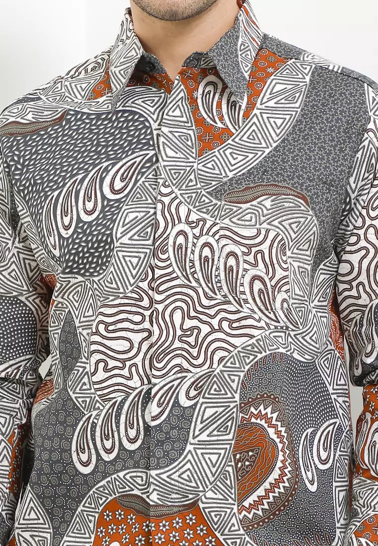 Kemeja Body Fit Batik Sekar Tetes Banyu