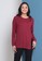 Hardware red HARDWARE FRONT SLIT ROUND NECK TEE 654A7AA5899D47GS_1