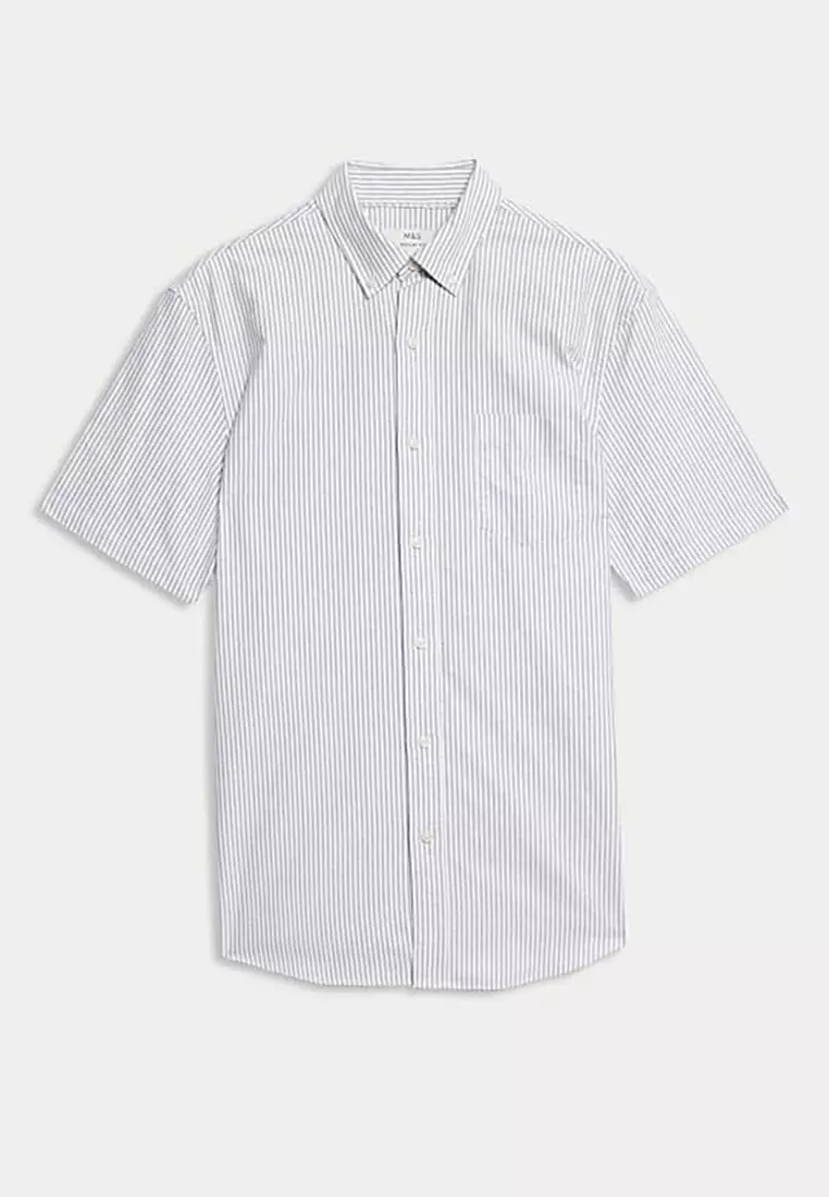 Ultimate Pure Cotton Striped Oxford Shirt