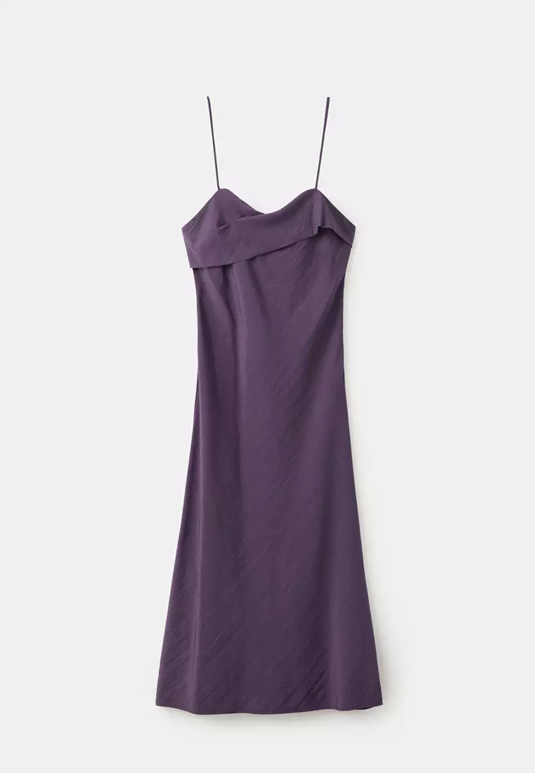 Midi Dress With A Wrap Neckline
