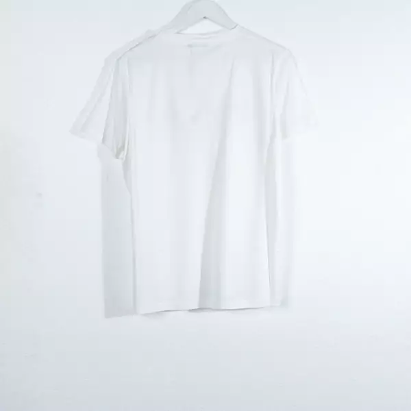 Kaos BALMAIN B CIRCLE LOGO GOLD FLOCKED WHITE TSHIRT 100% ORIGINAL