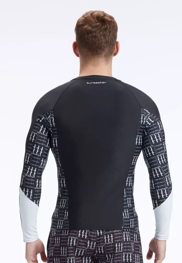 Manner Raglan男士Logo長袖游泳上衣