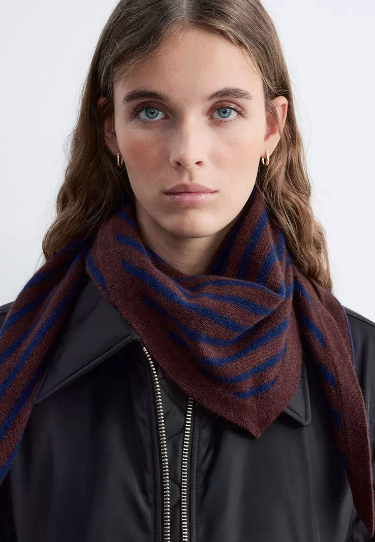 Silk-Cashmere Triangle Scarf