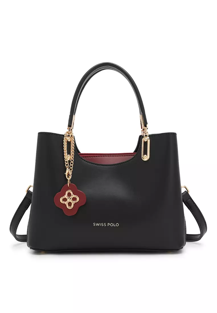 Women's Top Handle Bag / Sling Bag / Crossbody Bag - Black