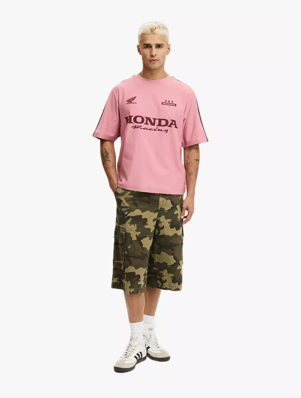 COTTON ON - ATASAN - CROPPED FIT HONDA X JT RACING T-SHIRT