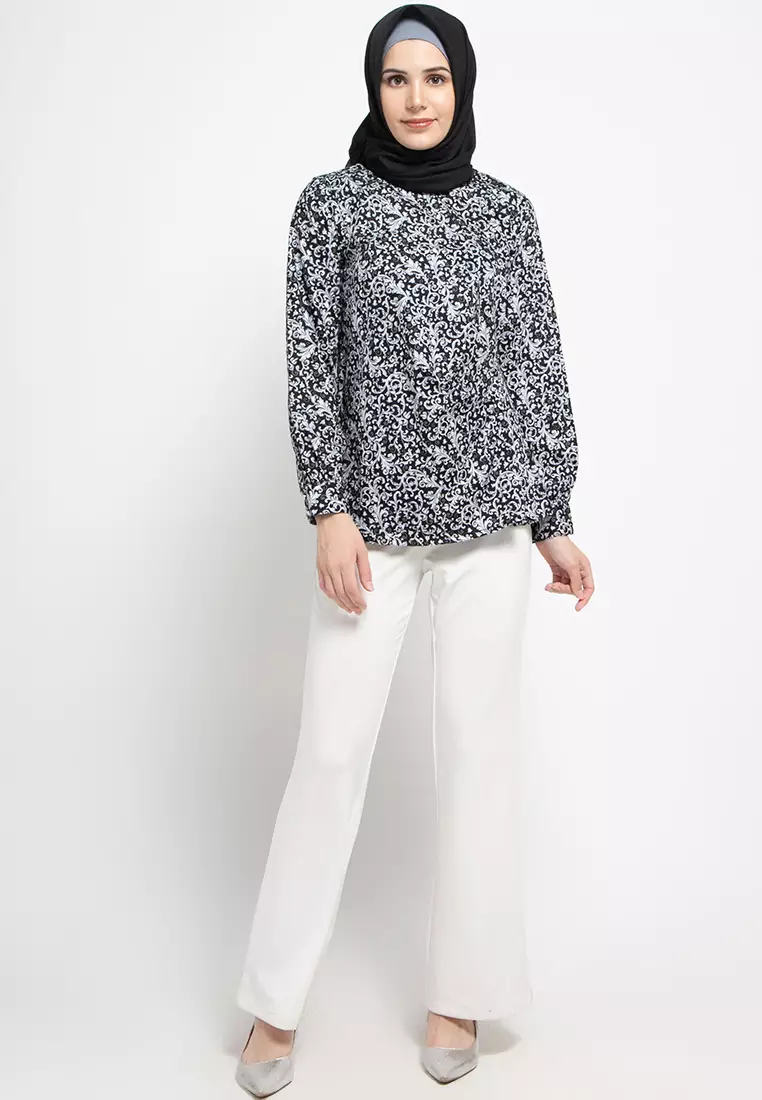 Rey Blouse In Black Print