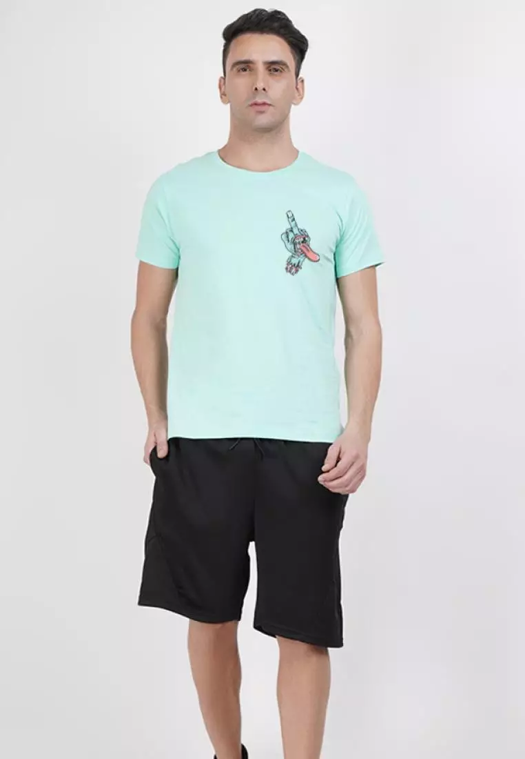 Hand Gesture Graphic Mint  Cotton Short Sleeve Essential T-Shirt