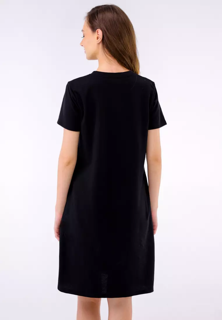 Jacquard Knits Short Sleeve Dress