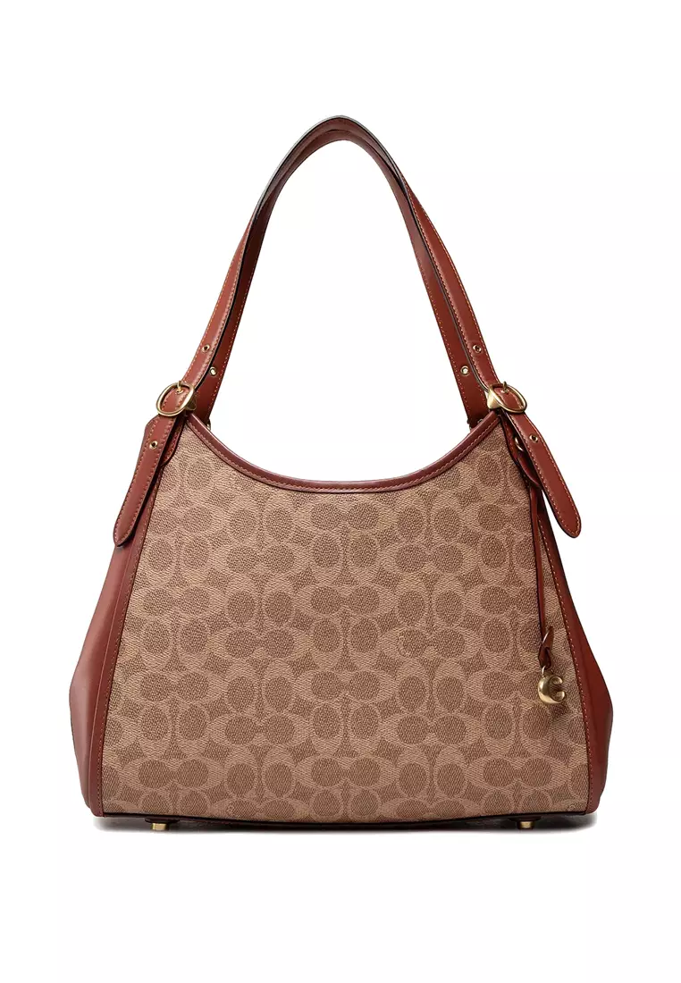 Tan coach purse sale